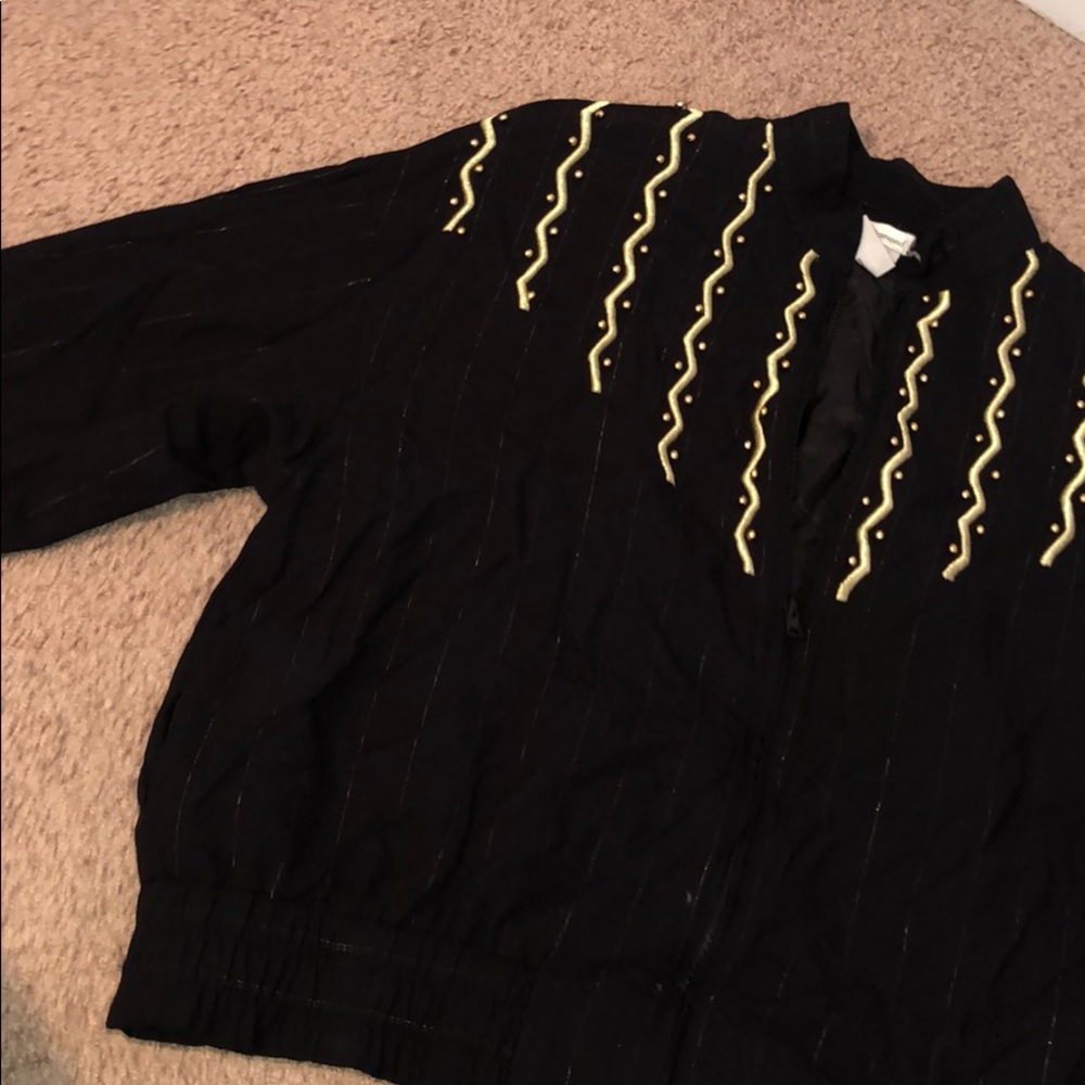 Black/Gold Wind Breaker Jacket